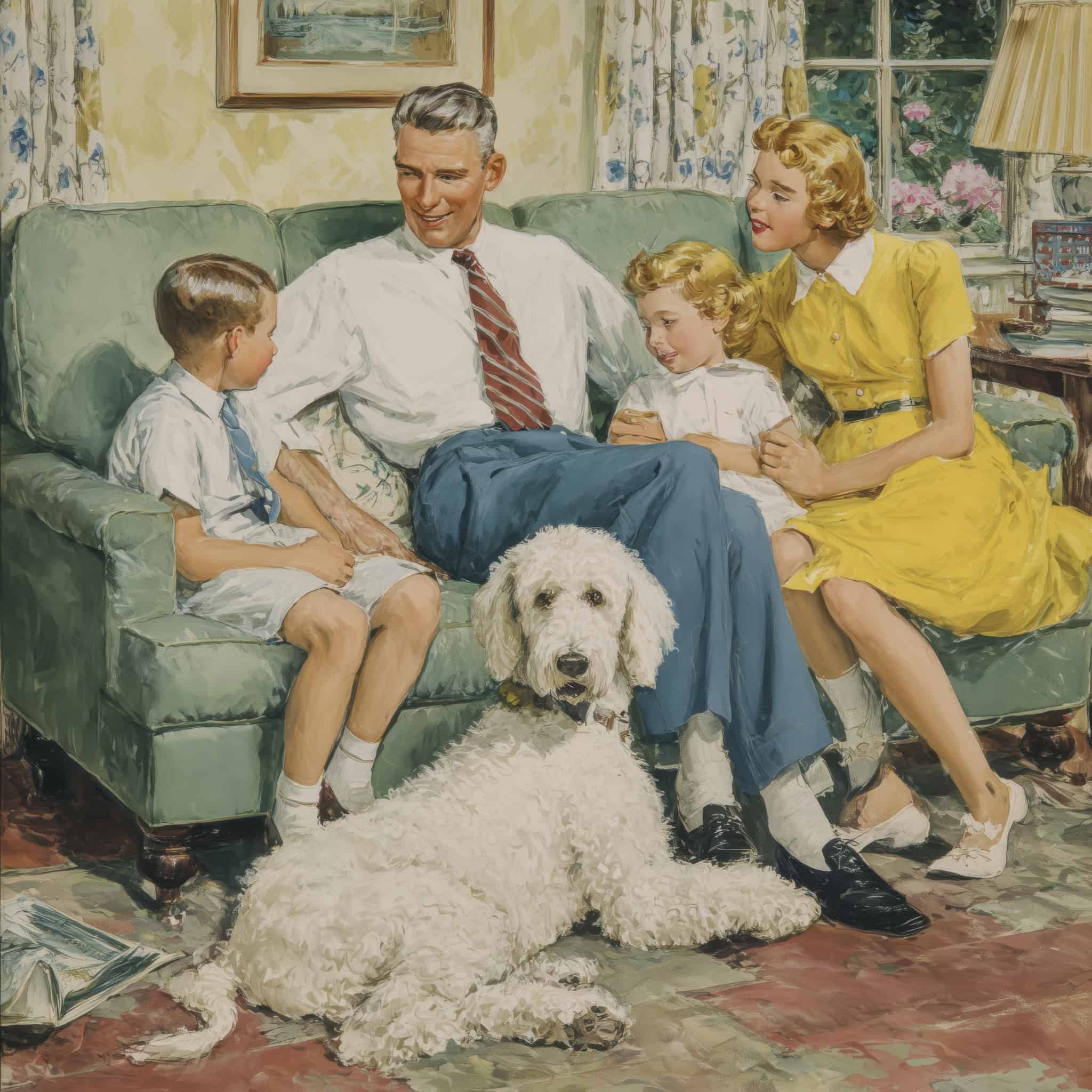 1950s man in recliner