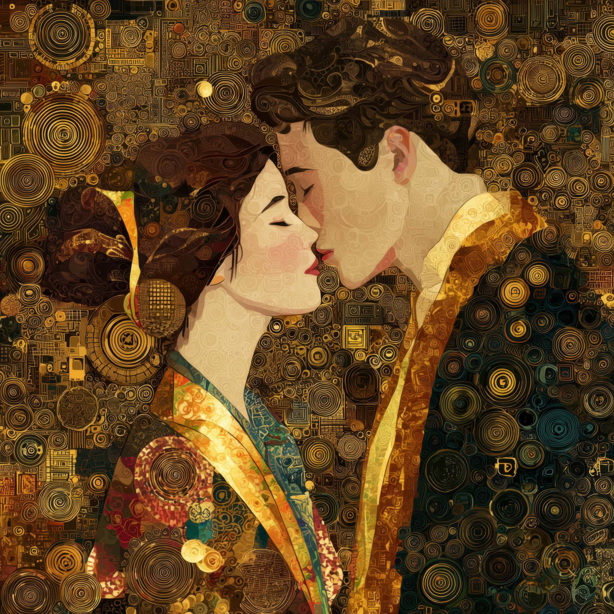 Couple in love - Klimt style